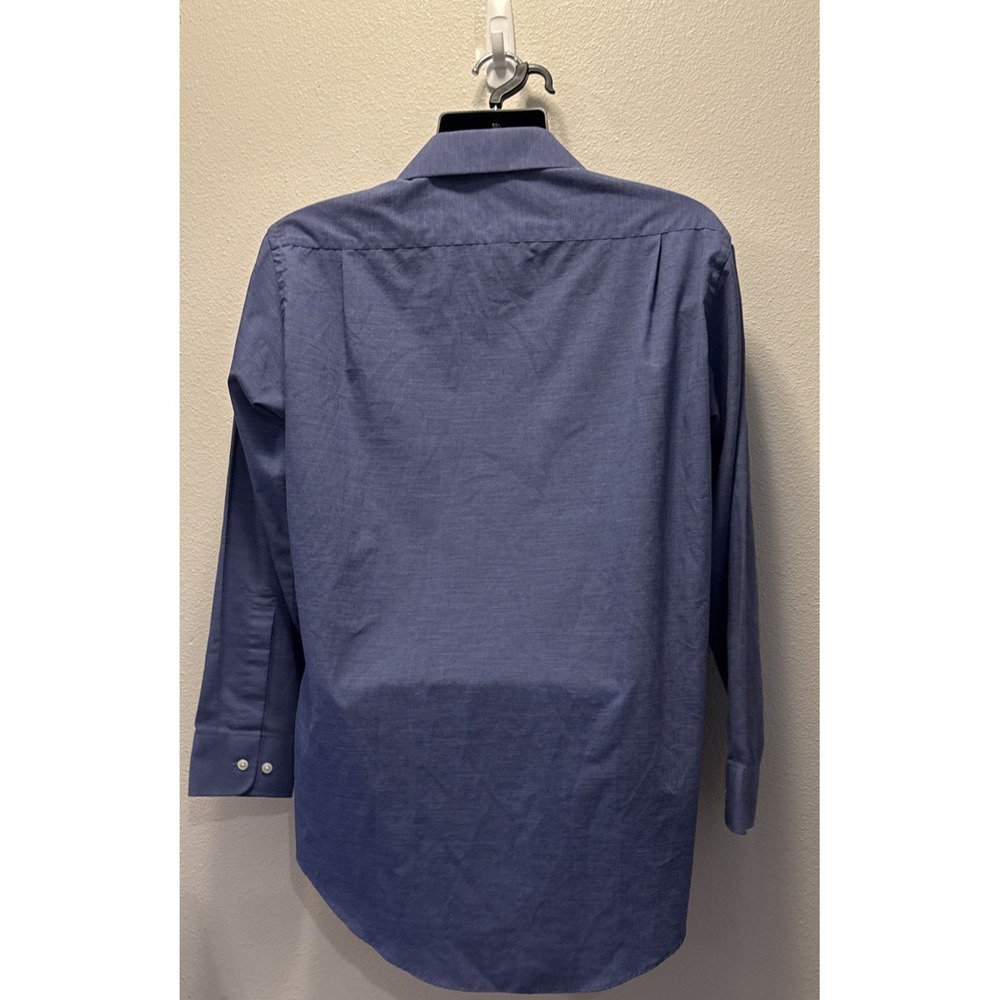Towncraft Blue Button Down Shirt Size 15.5 32/33 Long Sleeve Casual Dress Shirt - Picture 2 of 3